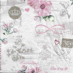 German Decoupage Napkins (5 pcs) - Eternal Love