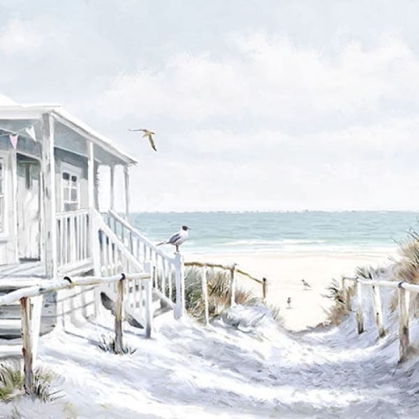 German Decoupage Napkins (5 pcs) - Beach Cabin