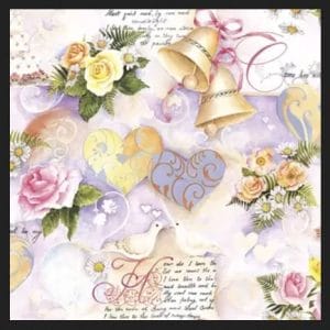 German Decoupage Napkins (5 pcs) - Wedding Bells