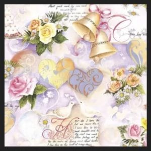 German Decoupage Napkins (5 pcs) - Wedding Bells