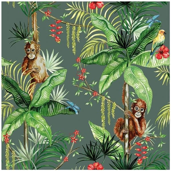 German Decoupage Napkins (5 pcs) - Tropical Green (13314220)