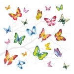 German Decoupage Napkins (5 pcs)  - Colorful Butterflies (13314230)