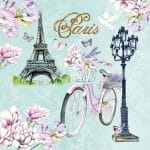 German Decoupage Napkins (5 pcs)  - Bike in Paris