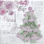 German Decoupage Napkins (5 pcs)  - Paris in Christmas