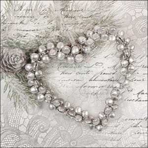 German Decoupage Napkins (5 pcs) - Heart of Pearls