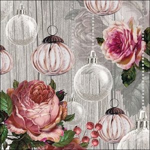 German Decoupage Napkins (5 pcs) - Roses and Baubles
