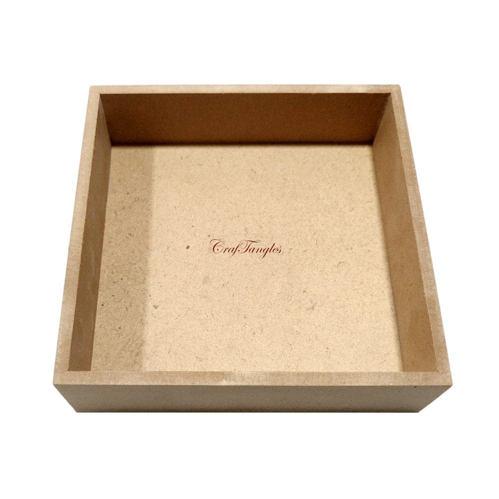 CrafTangles MDF Tray or Shadow Box (8.5 by 8.5 inches) 6x6 MDF Tray No handle 1 CrafTangles MDF Tray or Shadow Box (6.5 by 6.5 inches)