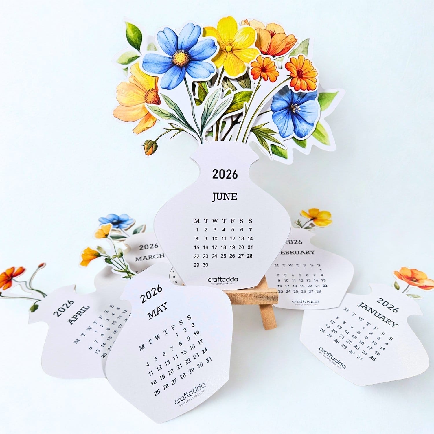 CrafTanglesCalendar floral bouqet 2026 4