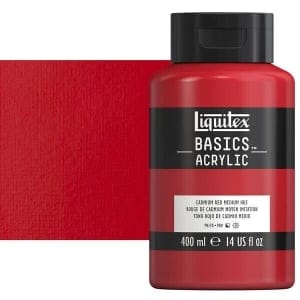 Liquitex Basics Acrylic Paint - Cadmium Red Medium Hue (400ML)