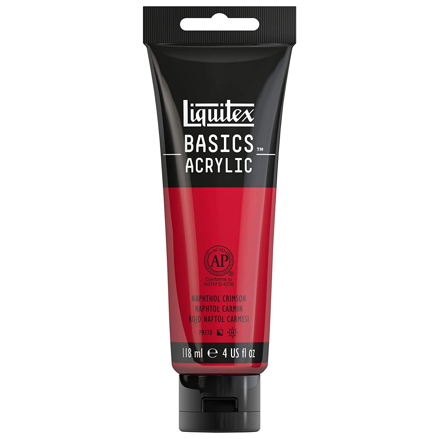 Liquitex Basics Acrylic Paint - Naphthol Crimson (118ML)