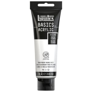 Liquitex Basics Acrylic Paint - Transparent Mixing White (118ML)