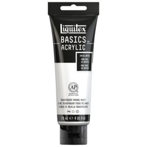 Liquitex Basics Acrylic Paint - Transparent Mixing White (118ML)