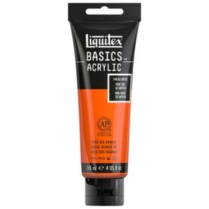 Liquitex Basics Acrylic Paint - Vivid Red Orange (118ML)
