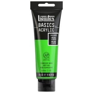 Liquitex Basics Acrylic Paint - Flourescent Green (118ML)