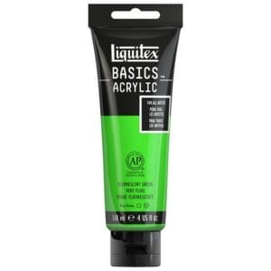 Liquitex Basics Acrylic Paint - Flourescent Green (118ML)