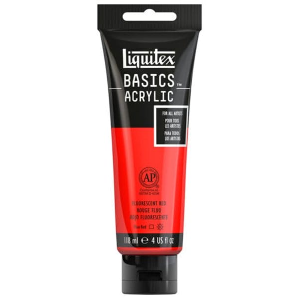 Liquitex Basics Acrylic Paint - Flourescent Red (118ML) Liquitex Basics Acrylic Paint - Flourescent Red (118ML)