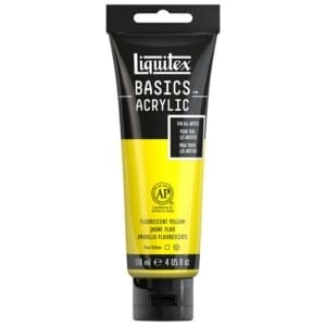 Liquitex Basics Acrylic Paint - Flourescent Yellow (118ML)
