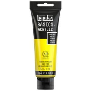 Liquitex Basics Acrylic Paint - Flourescent Yellow (118ML)