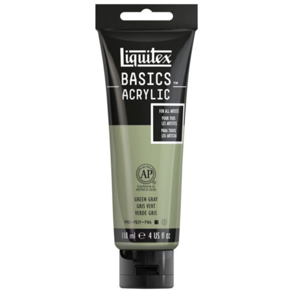 Liquitex Basics Acrylic Paint - Green Grey (118ML)