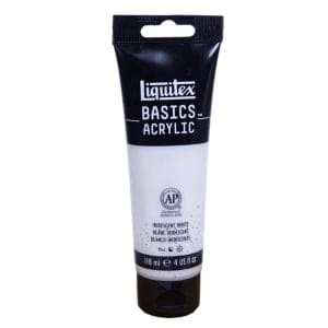 Liquitex Basics Acrylic Paint - Iridescent White (118ML)