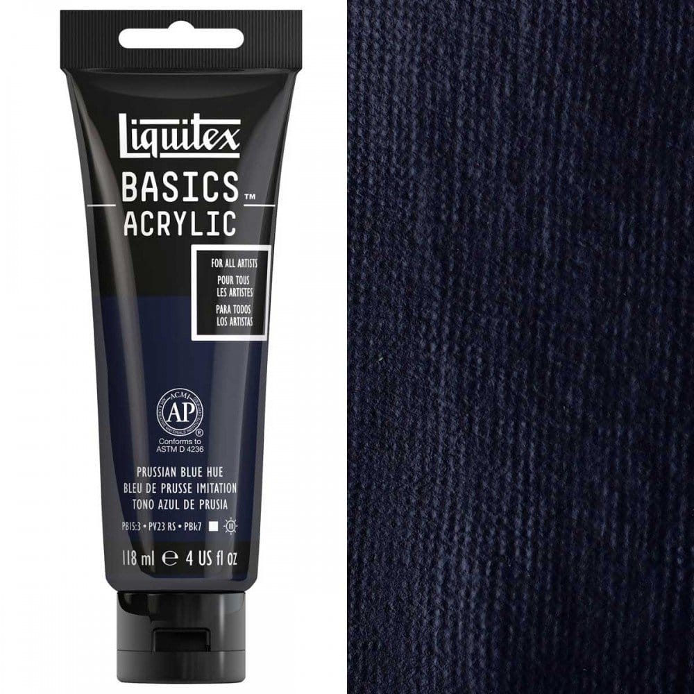Liquitex Basics Acrylic Paint - Prussian Blue Hue (118ML) Liquitex Basics Acrylic Paint - Prussian Blue Hue (118ML)