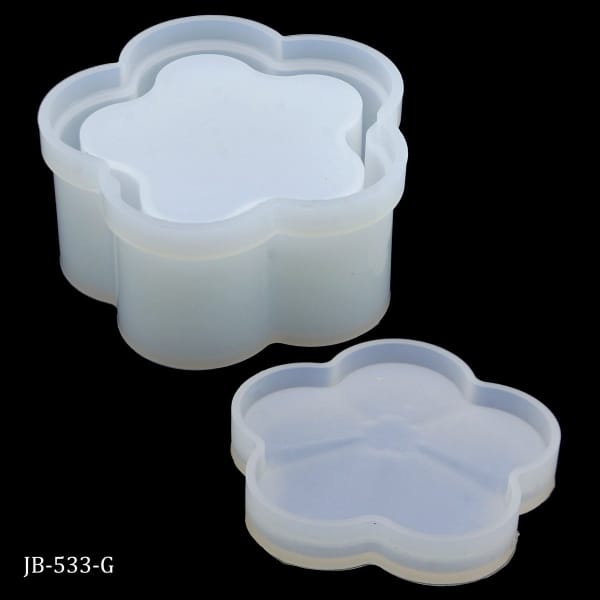 Silicone Jewellery Flower Box Moulds (Base and Lid) (JB-533-G)