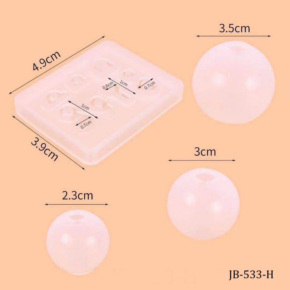 Silicone Crystal Moulds (Set of 4) (JB-533-H) JB 533 H 1 silicone mould jewellery JB-533-H_1_silicone_mould_jewellery