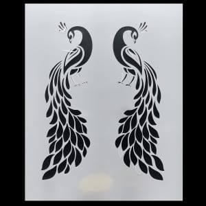 A4 Stencil - Peacock