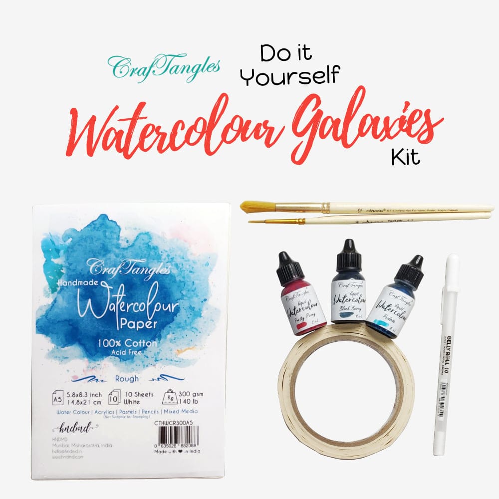 CrafTangles DIY Watercolour Galaxies Kit Kit 1 Watercolour Kit 1 - Watercolour Galaxies