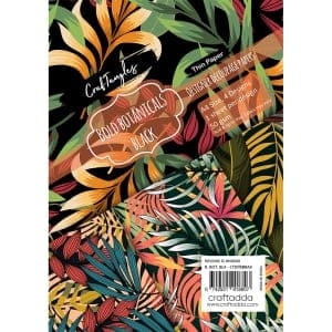 CrafTangles Decoupage Paper A4 - Bold Botanicals Black