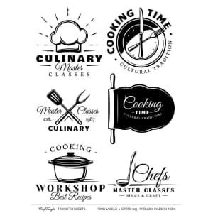 CrafTangles A4 Transfer It Sheets - Food Labels 1