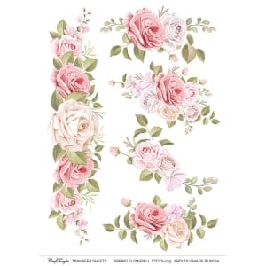 CrafTangles A4 Transfer It Sheets - Spring Flowers 1