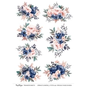 CrafTangles A4 Transfer It Sheets - Spring Flowers 3