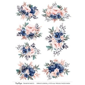 CrafTangles A4 Transfer It Sheets - Spring Flowers 3