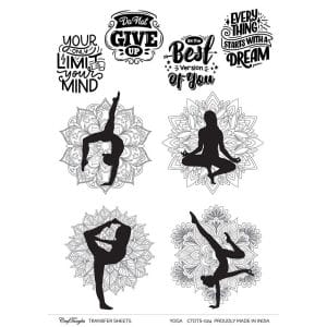 CrafTangles A4 Transfer It Sheets - Yoga
