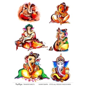 CrafTangles A4 Transfer It Sheets - Ganpati Bappa