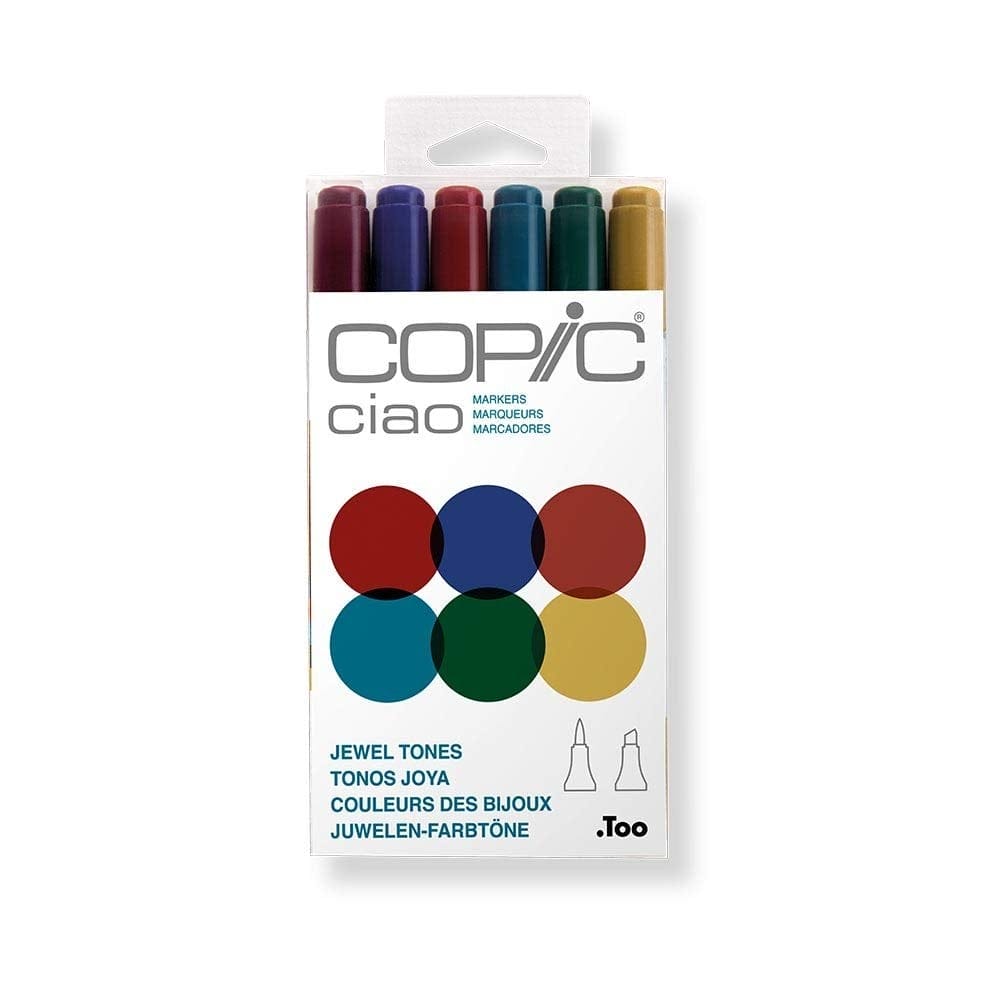 Copic Ciao Markers 6 Piece Set (Jewel Tones) Copic Ciao markers jewel stones 6pcs Copic Ciao Markers 6 Piece Set (Jewel Tones)