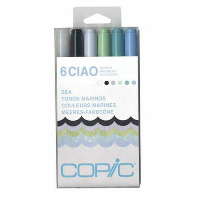 Copic Ciao Markers 6 Piece Set (Sea) Copic Ciao markers sea 6pcs Copic Ciao Markers 6 Piece Set (Sea)