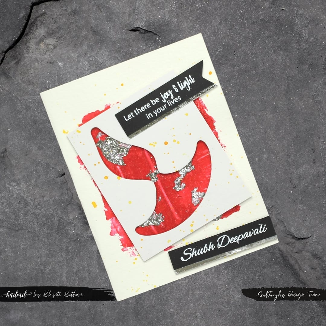 CrafTangles mixed media essentials - Texture Paste - Clear (Gloss) (120 ml) CrafTangles Steel Dies Diya 4 CrafTangles_Steel_Dies_Diya_4