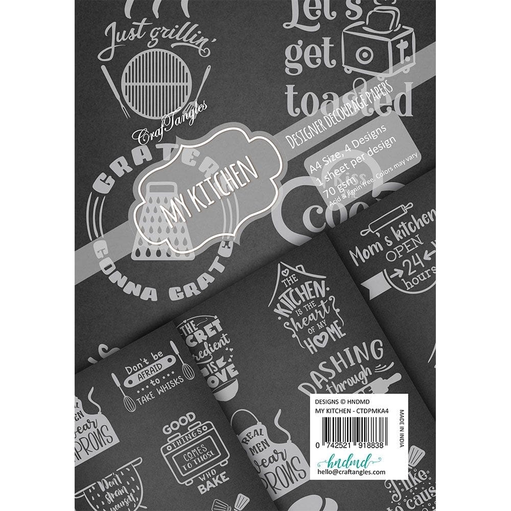 CrafTangles Decoupage Paper A4 - My Kitchen My Kitchen Decoupage Paper A4 CrafTangles Decoupage Paper A4 - My Kitchen