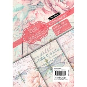 CrafTangles Decoupage Paper A4 - Spring Dragonflies
