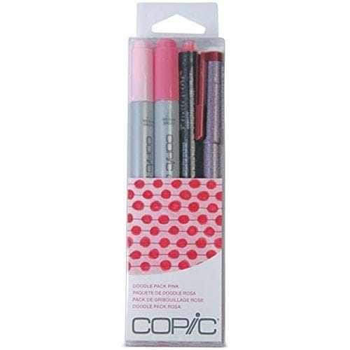 Copic Marker Doodle Pack, Pink copic doodle kit Pink setof 4 Copic Marker Doodle Pack, Pink
