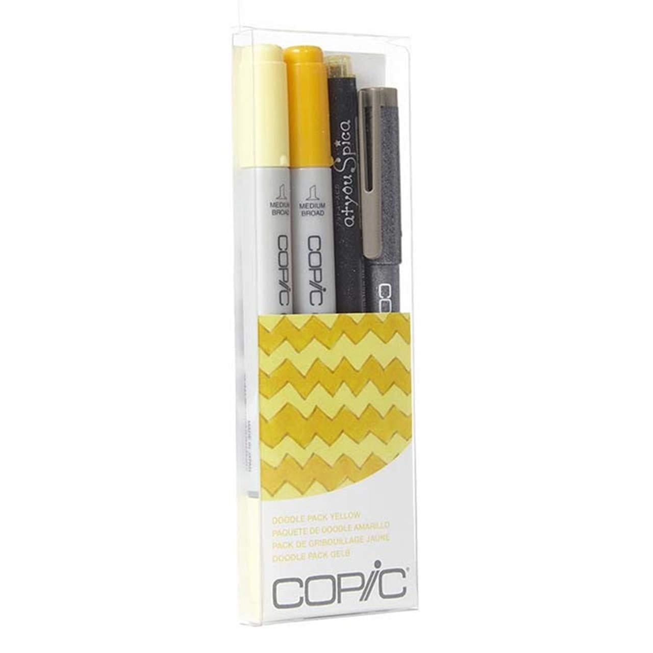 Copic Marker Doodle Pack, Yellow copic doodle kit Yellow setof 4 Copic Marker Doodle Pack, Yellow