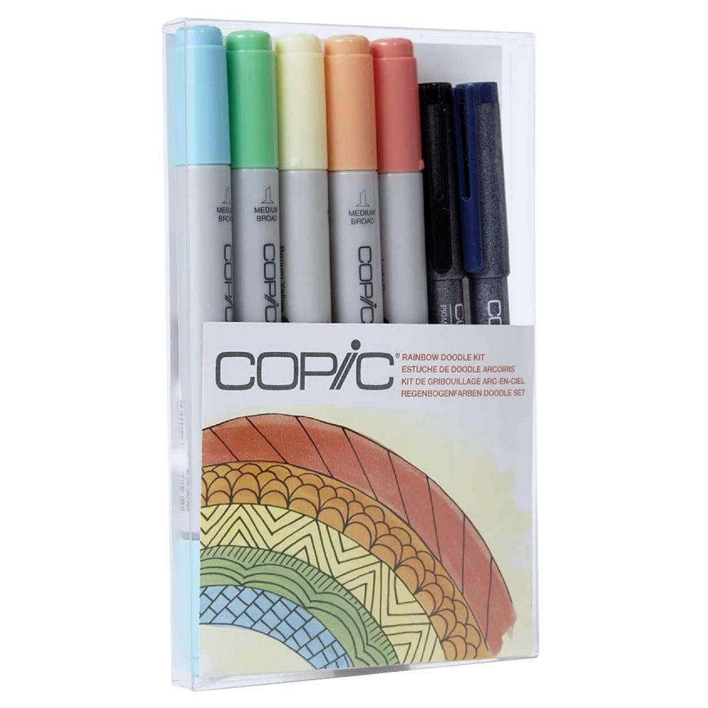 COPIC Doodle Kit Rainbow Set of 7 copic doodle kit rainbow setof 7 COPIC Doodle Kit Rainbow Set of 7