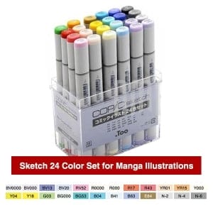 COPIC Sketch Marker Set of 24 Manga