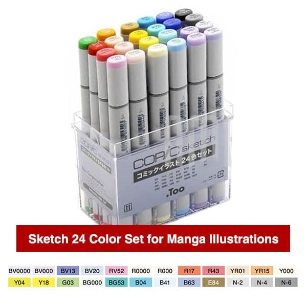 COPIC Sketch Marker Set of 24 Manga