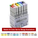 COPIC Sketch Marker Set of 24 Manga