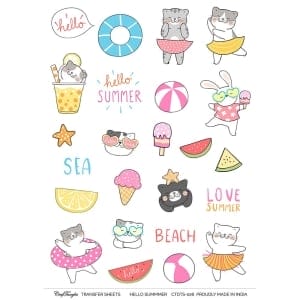 CrafTangles A4 Transfer It Sheets - Hello Summer