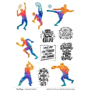 CrafTangles A4 Transfer It Sheets - Sports