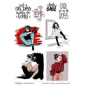 CrafTangles A4 Transfer It Sheets - Girl Boss